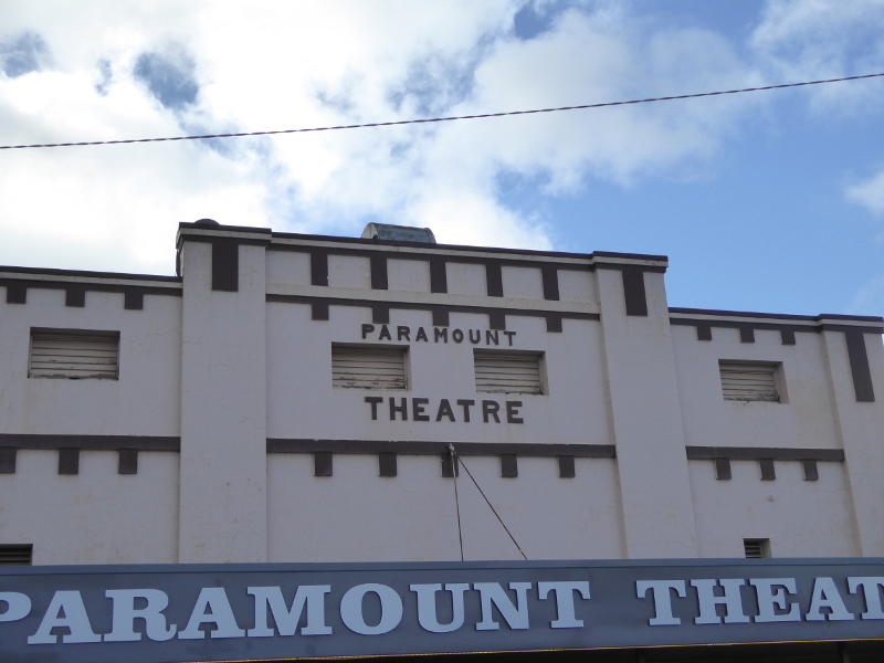 Art Deco facade to Paramount Theatre Maryborough