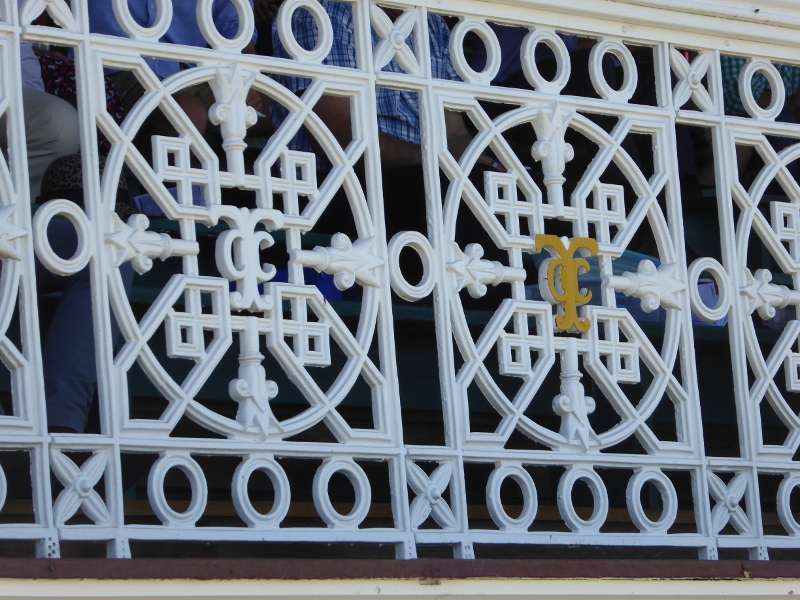 Ironwork fencing in the grandstand