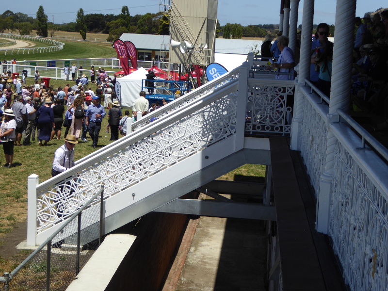 Beautiful stairways into the grandstand